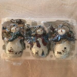Home Interiors Winter Snow Pals Snowmen Figures 56038 (3 Piece Set)